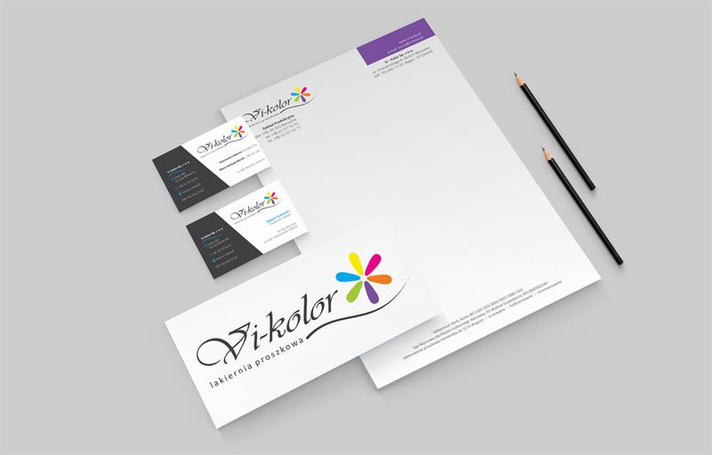 Papier firmowy i wizytówki Vi-kolor