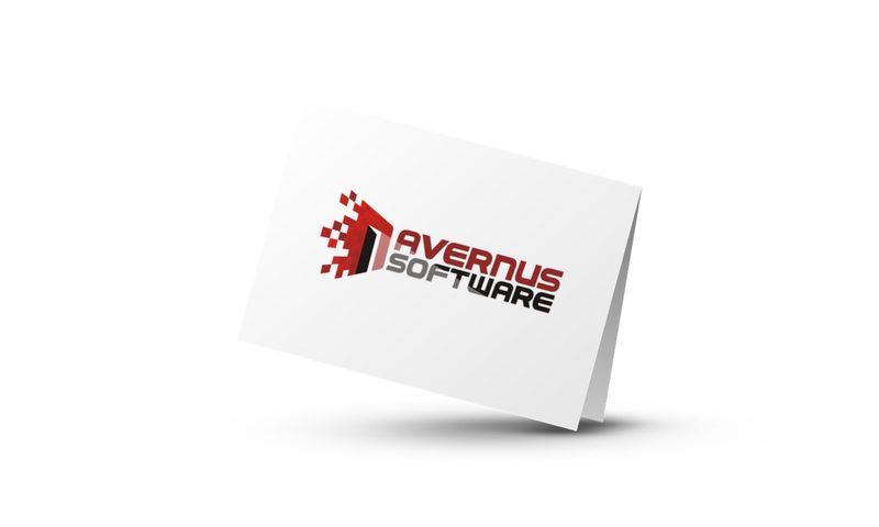 Logo Avernus Software na kartce
